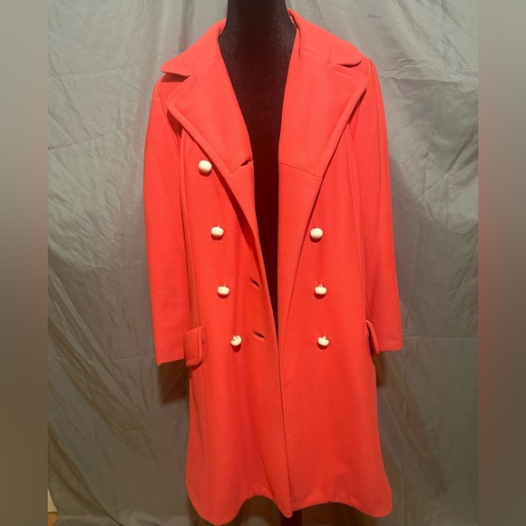 Vintage 60/70s Pink Women Peacoat Union Made Double Breasted 2 Pocket - Classy!! - Picture 2 of 5